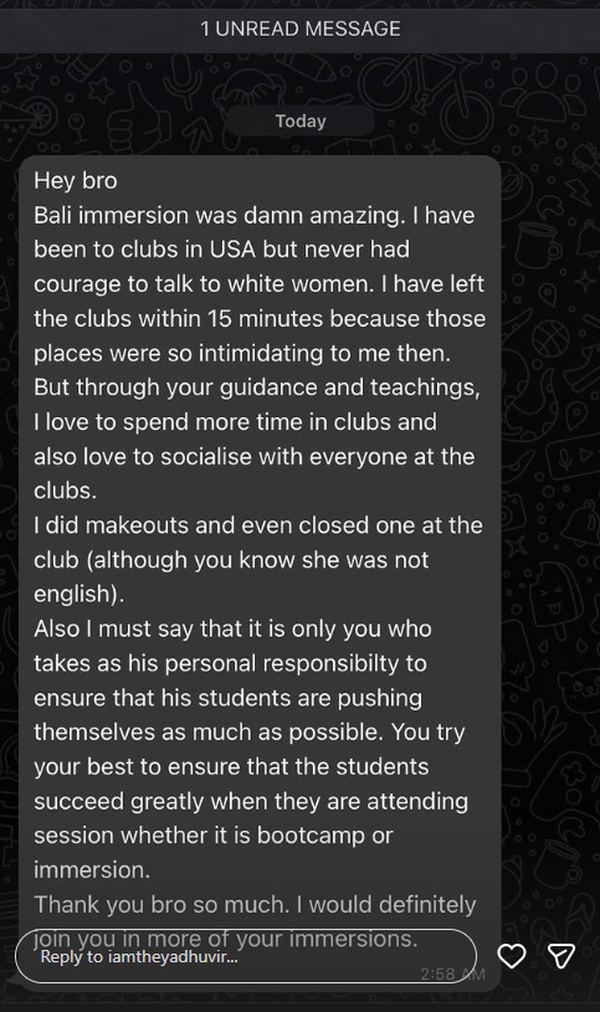 Student testimonial screenshot 4